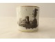 6 Viennese grisaille porcelain cups landscapes castles ponds early 19th century