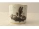 6 Viennese grisaille porcelain cups landscapes castles ponds early 19th century