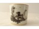 6 Viennese grisaille porcelain cups landscapes castles ponds early 19th century