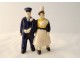 Couple earthenware characters HB Quimper Breton wedding 20th century