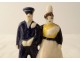 Couple earthenware characters HB Quimper Breton wedding 20th century