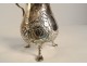 English solid silver milk jug tripod shells 100gr XIXth century