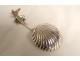 Small solid silver cream spoon Holland shell 19.66gr XIXth century