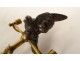 Baguier parrot bird silver gilt bronze perch XIXth century