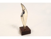 Abstract sculpture solid silver trophy Léon Maeght Tétard Frères XXth