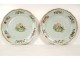 Pair of porcelain dishes Compagnie des Indes birds pheasants flowers 18th century