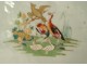 Pair of porcelain dishes Compagnie des Indes birds pheasants flowers 18th century