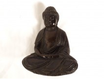 Bronze sculpture Buddha Amitabha seated Padmasana Buddhism Tibet XIXth