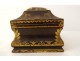 18th century bronze gilt lacquered wooden sewing box