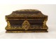 18th century bronze gilt lacquered wooden sewing box