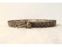 Solid silver belt with Russian niello PB Caucasus 278gr XIXth century