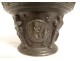 Brass apothecary mortar Hercule doe Caryatids Puy-en-Velay XVIIth