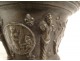 Brass apothecary mortar Hercule doe Caryatids Puy-en-Velay XVIIth