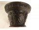 Brass apothecary mortar Hercule doe Caryatids Puy-en-Velay XVIIth