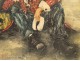Painting Portrait of beautiful HST Clown Géli 1959