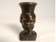 Pyrogen bronze head Nubian character XIXth century