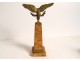 Thermometer marble brass gilt bronze eagle obelisk 1900 late 19th century