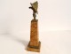 Thermometer marble brass gilt bronze eagle obelisk 1900 late 19th century