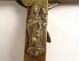 Processional cross Christ crucifix bronze brass gilt Virgin Mary XVII