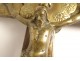 Processional cross Christ crucifix bronze brass gilt Virgin Mary XVII