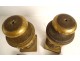 Pair of fire pots woodwork elements carved wood decoration XVIIIth century vases