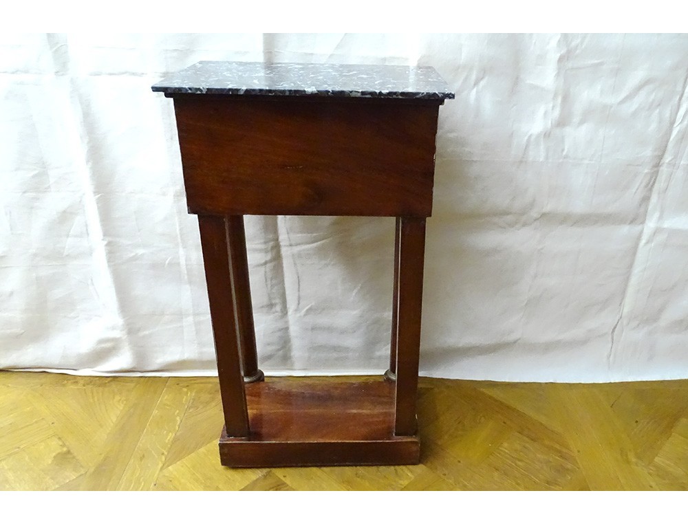 table d'appoint 1930 en acajou dessus marbre