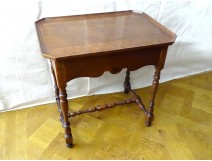 Cabaret table port furniture La Rochelle mahogany Gaïac XVIIIth century