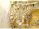 Console Louis XV gilded stuccoed wood shells flowers marble breccia XIXth