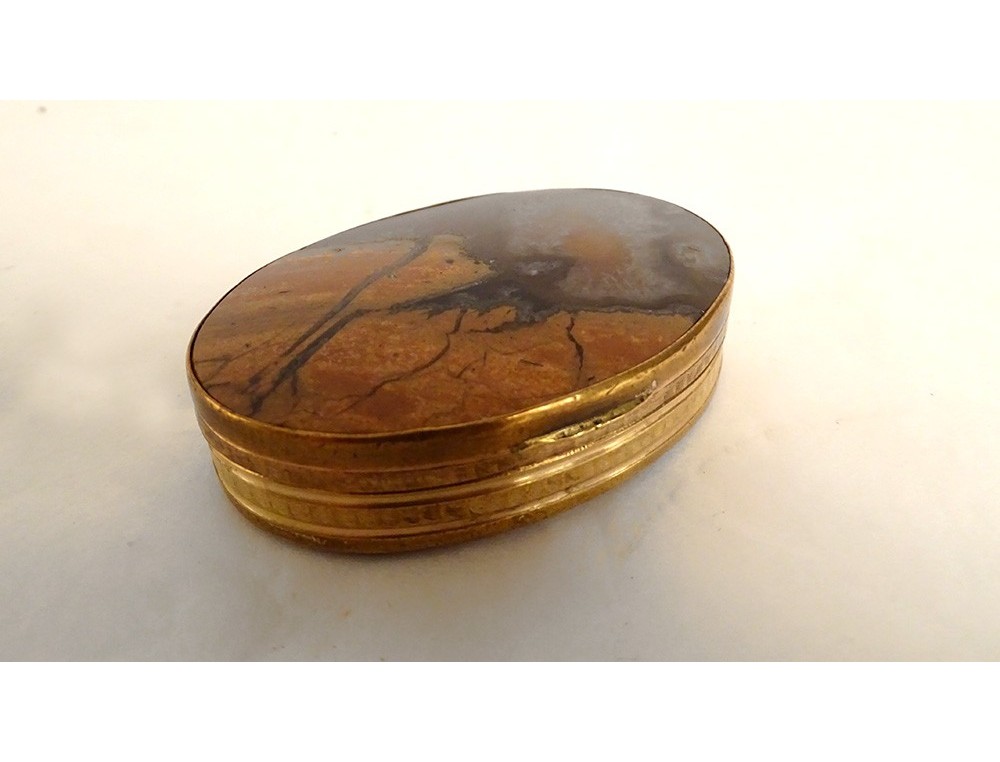 Ancienne Boîte à Bijoux Woodstones - Agate - Petit Format - Occasion Vintage