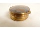 Small oval box agate pomponne gilded metal XIXth century