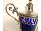 Solid silver mustard pot Coq Paris eagle heads 129gr late 18th early 19th century