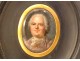 Miniature painted portrait noble man aristocrat gentleman late 18th century
