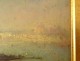 HSP landscape painting Venice French garden gondola characters XIXth century