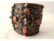 Silver hinged bracelet with enamels Algeria Kabyle Maghreb Berber Morocco XXth