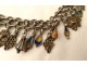 Kabyle necklace silver enamel Algeria Berber Maghreb pendants 20th century