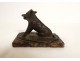 Small marble bronze boar paperweight sculpture 19th century