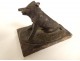 Small marble bronze boar paperweight sculpture 19th century