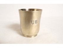 Sterling silver beaker Minerva goldsmith Puiforcat Maison Cartier 82.91gr XXth