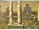 HST surreal painting Pierre Lafages character skeleton temple twentieth