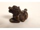 Netsuke bronze Japan Dog of Fô Meiji late 19th century