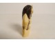 Netsuke Katabori character swivel head carved ivory Japan signed XIXth