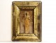 Small bas-relief sculpture Virgin and Child Jesus carved bone 17th century