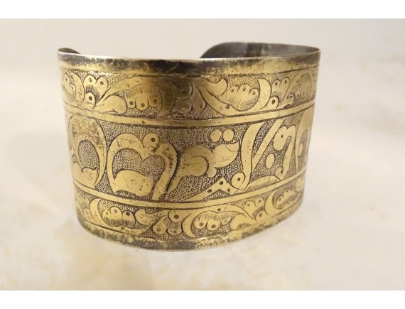 Bracelet Ancien En Argent Massif - Bijou Vintage, Occasion, Pièce Unique