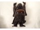 Statue sculpture wood root Laughing Buddha standing China 20th century