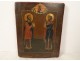 Russian Orthodox icon HSP Saints Côme Damien Cosmas Damian late 18th century