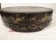 Lacquered wood box porcelain hors d&#39;oeuvre service China NapIII XIXth