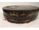 Lacquered wood box porcelain hors d&#39;oeuvre service China NapIII XIXth