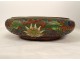 Bronze cup cloisonné enamel flowers foliage China early 20th century