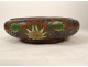 Bronze cup cloisonné enamel flowers foliage China early 20th century