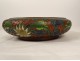 Bronze cup cloisonné enamel flowers foliage China early 20th century